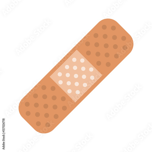 Fotografiet medical plaster bandage adhesive vector illustration eps 10
