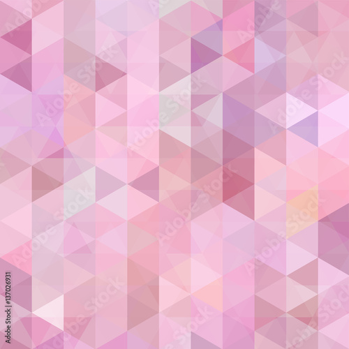 Background made of pastel pink triangles. Square composition with geometric shapes. Eps 10