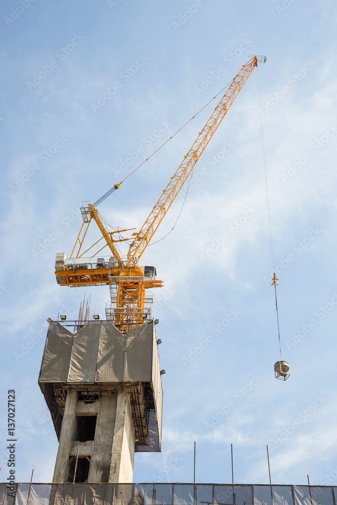 Construcktion site and crane.