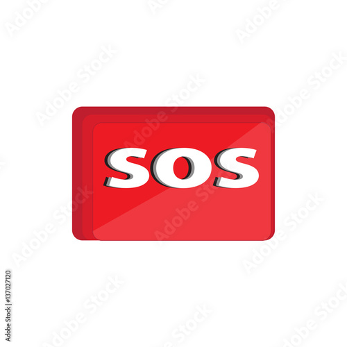 a distress signal on red web button
