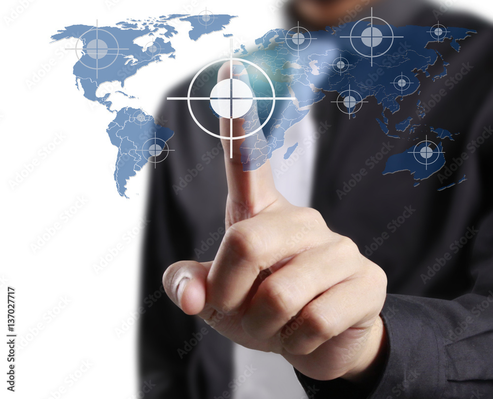 Hand touch virtual a icon social network Hand touch virtual a icon social network