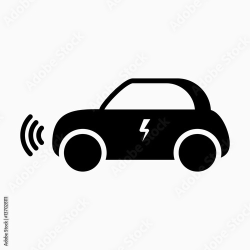 Electric car icon. vector illustration. E-car sign