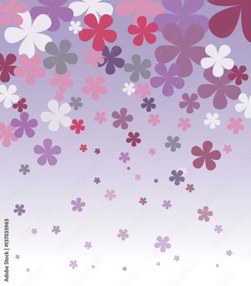 vector background with colored flowers