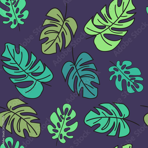 Vector seamless tripical pattern
