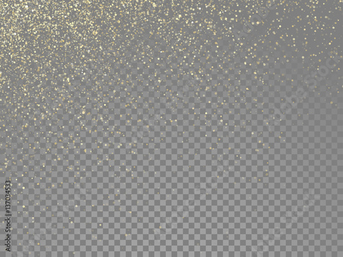 Glow gold particles vector star dust shimmer