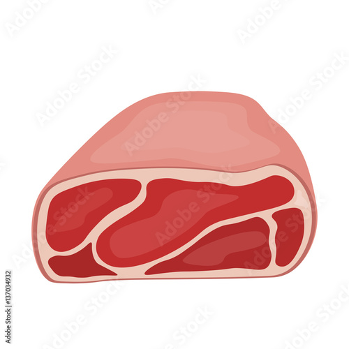 Meat food icon isolated on white background