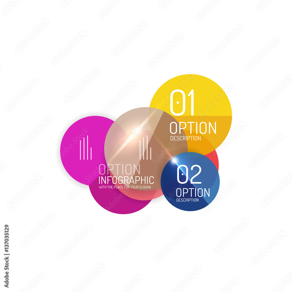 Abstract vector business geometric infographics