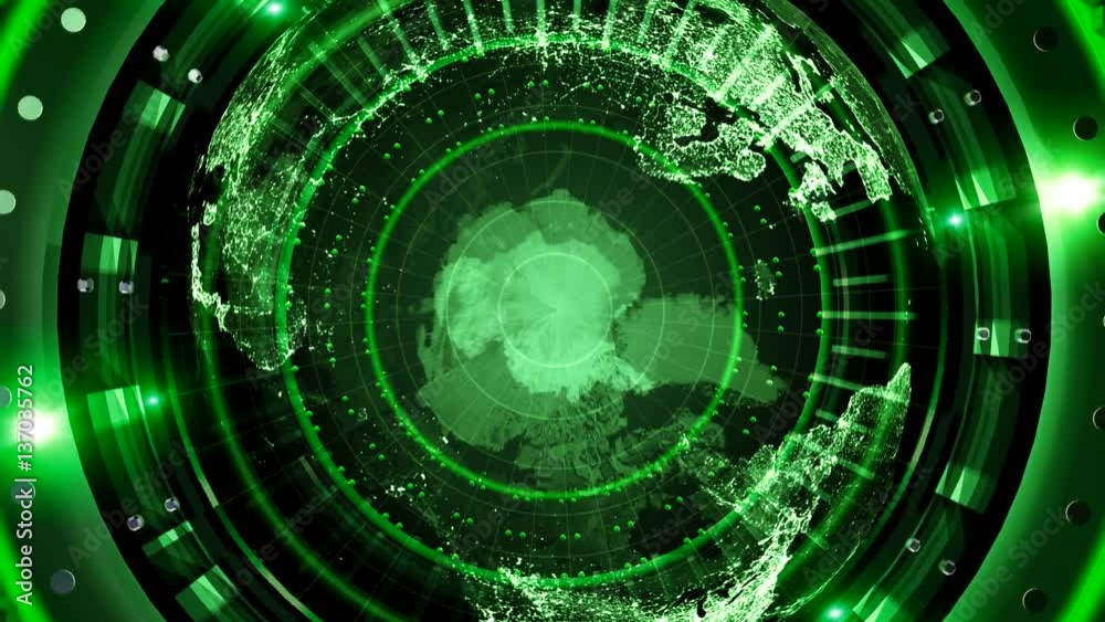 Green Earth rotated news intro loop Green Earth rotated news intro loop