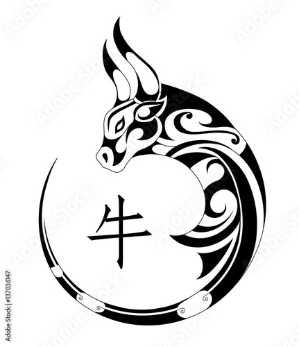 Ox tribal tattoo