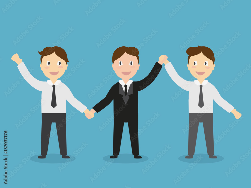 Employed engagement and Teamwork concept - Group of people holdi Employed engagement and Teamwork concept - Group of people holdi