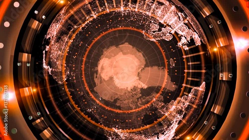 Red Earth rotated news intro loop