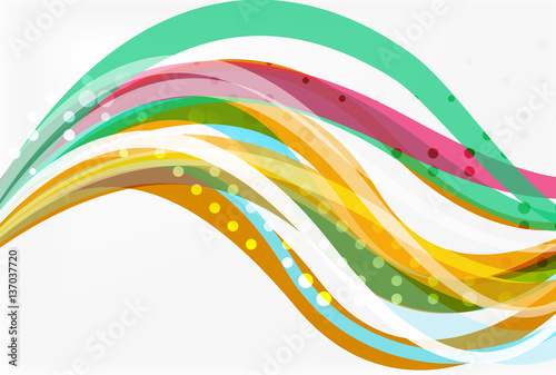 Colorful wave stripes and lines