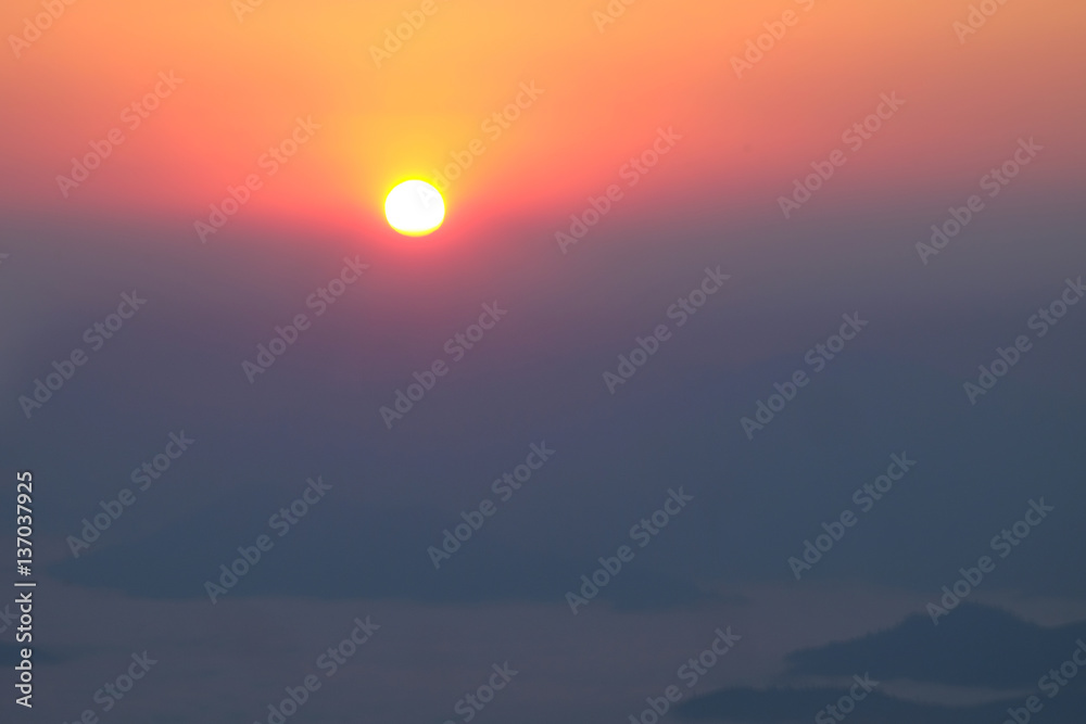 sunrise, Phu chi fa,Chiangrai,Thailand