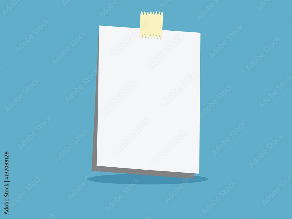 white paper reminder, vector