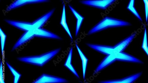 Rotating Kaleidoscope Illumination Blue Lines Abstract Background photo