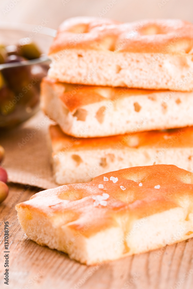 Focaccia bread. Focaccia bread.