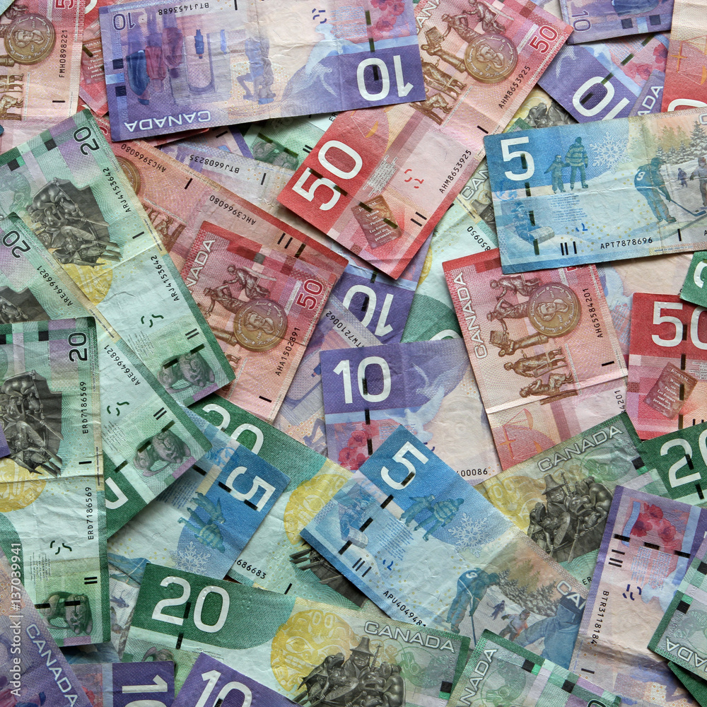 Kanadische Dollars Stock Foto Adobe Stock