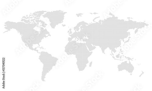 Pictogram - World map  Line  Stroke  Dash  fine - Object  Icon  Symbol