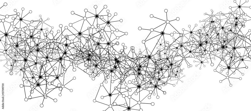 Futuristic data network illustration
