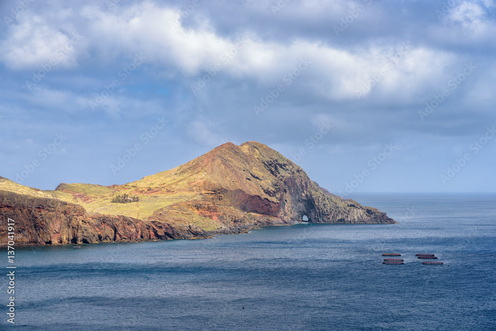 Landscape of Ponta de Sao Lourenco peninsula in spring, Madeira
