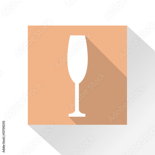 Long Shadow Sektglas