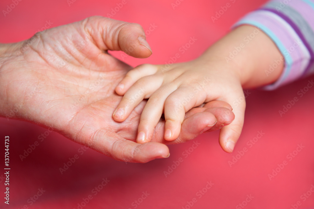 Holding child hand Holding child hand