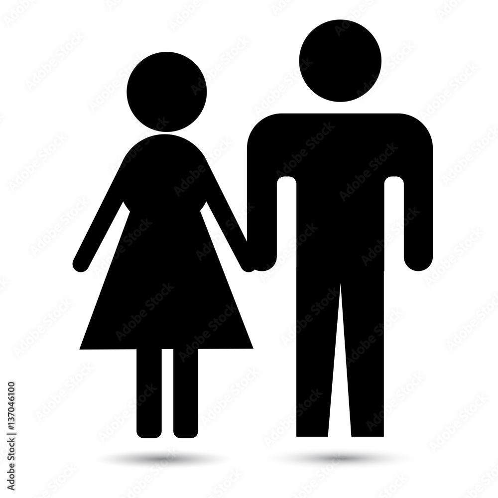 Man and Woman icon. Man and Woman icon.