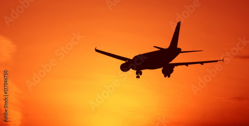 Sunset aircraft © Sergey Fedoskin