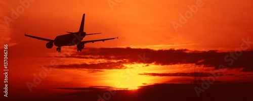 Fotografie Sunset aircraft