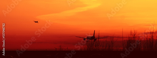 Fotografie Sunset aircraft