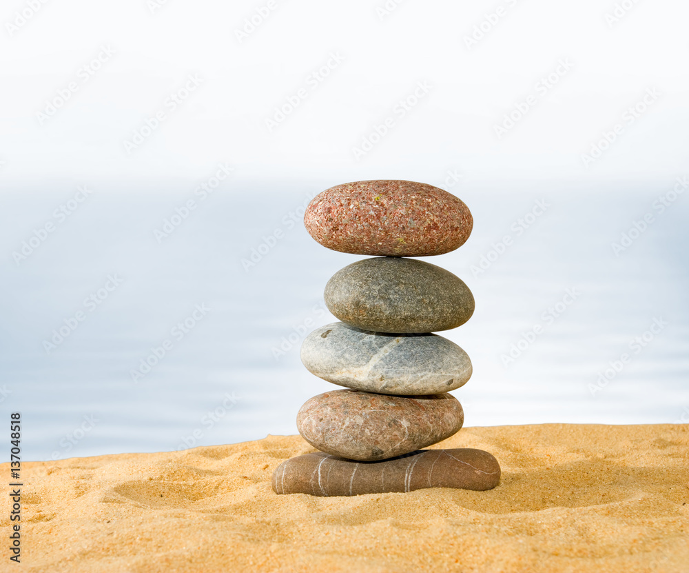 Image of many stones on a water background Image of many stones on a water background