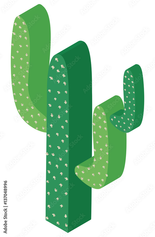 3D design for green cactus plant 3D design for green cactus plant