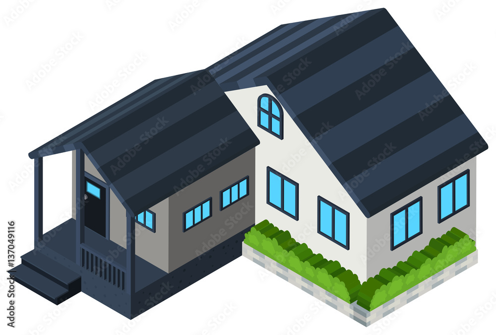 3D design for gray house