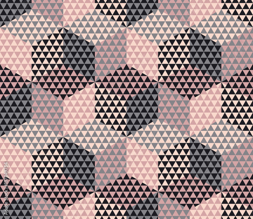 pale color geometry hexagon seamless fabric sample. geometric pa