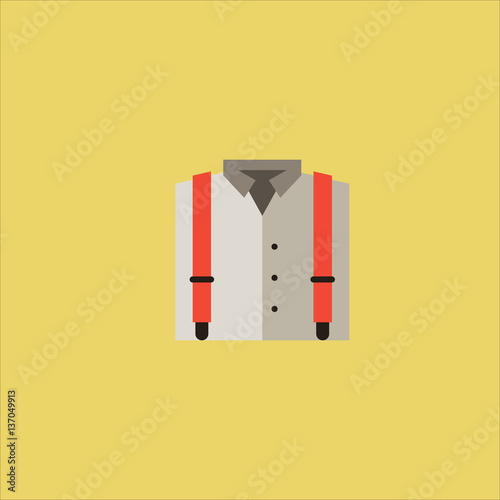 shirt with suspenders icon