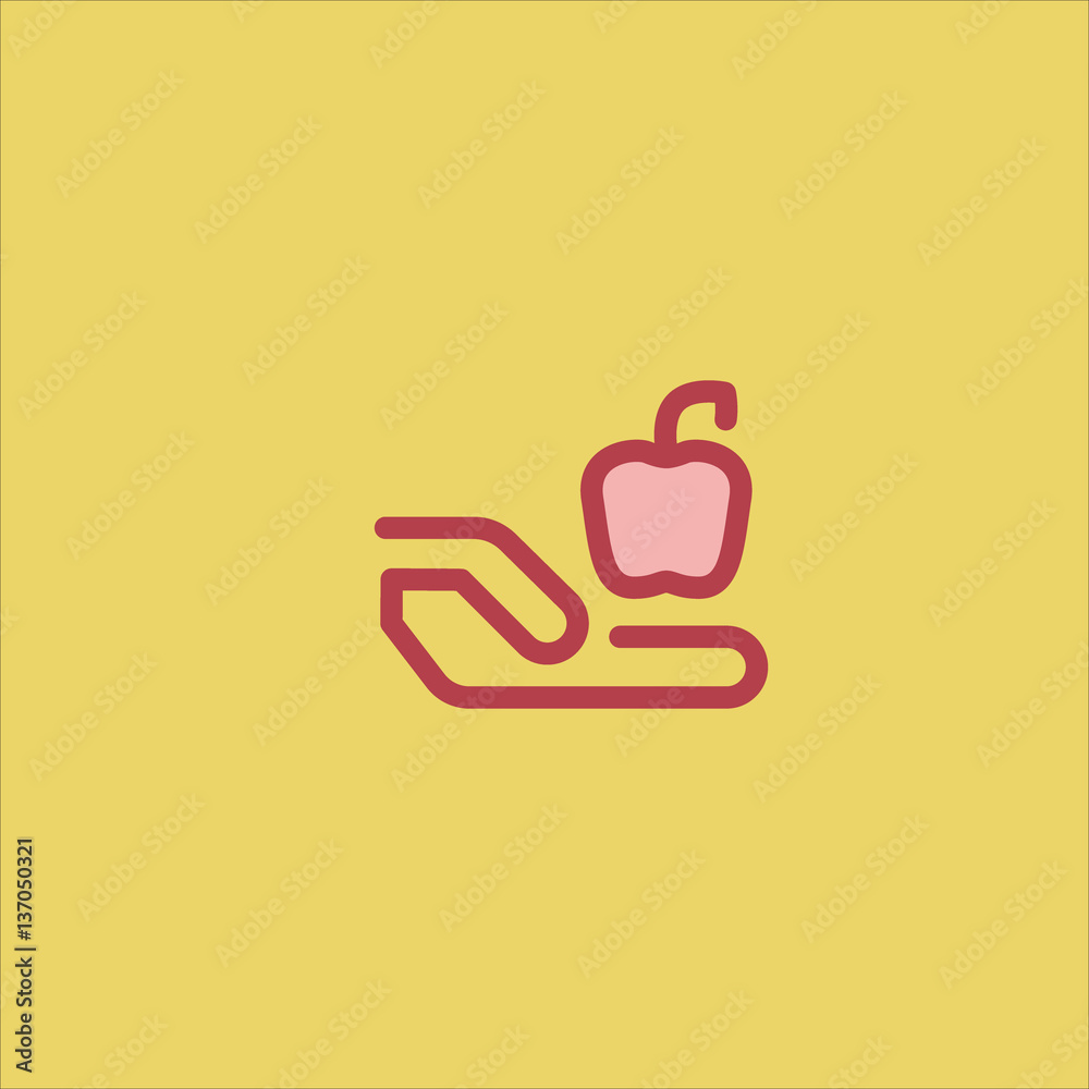 apple icon flat design