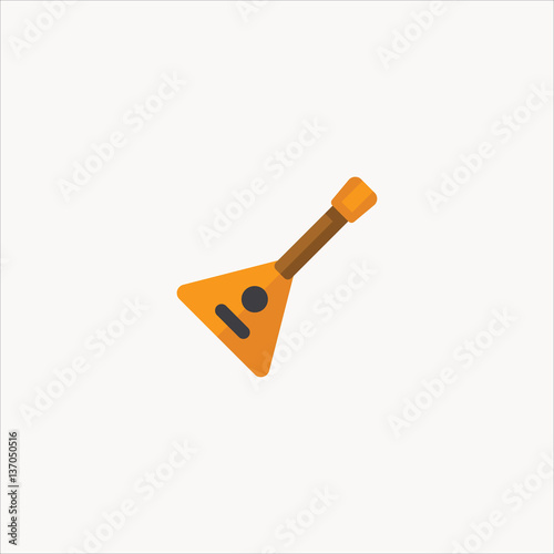 balalaika icon flat design