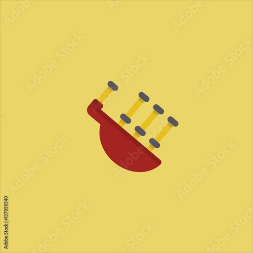 bagpipes icon flat design