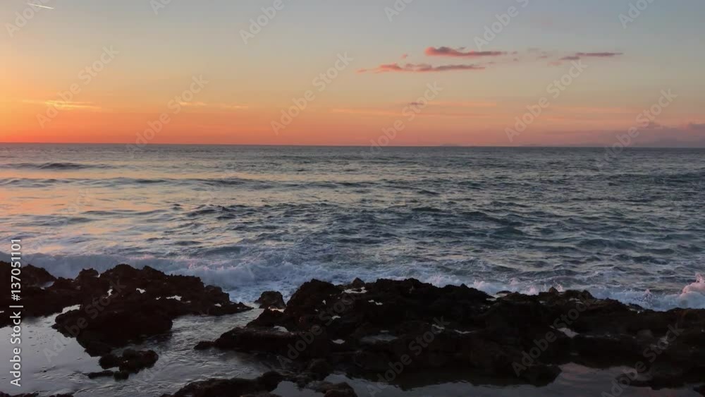 Sunset on the beach, Castellabate, Italy, 4K Sunset on the beach, Castellabate, Italy, 4K