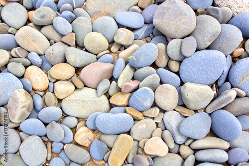 Obraz na plátně pebbles close up macro on a beach in the uk