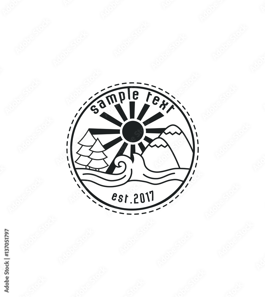 Hipster logo. Nature theme. Hipster logo. Nature theme.
