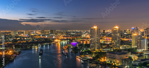 Bangkok Cityscape river view