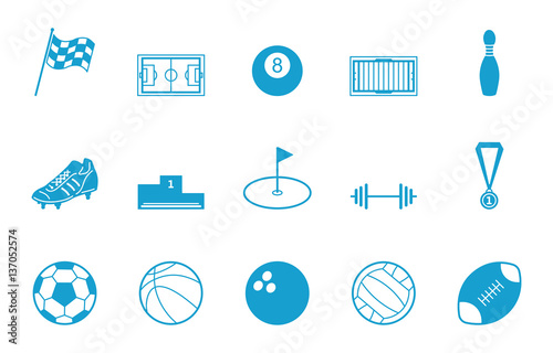 Sport Iconset - Blau