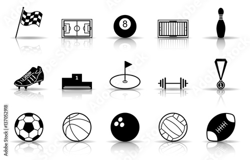Sport Iconset - Schwarz (Schatten)