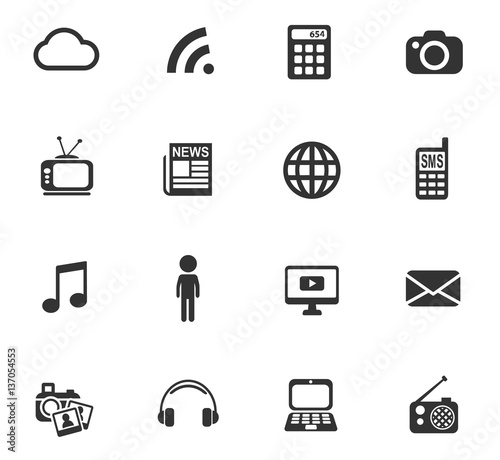 media icon set