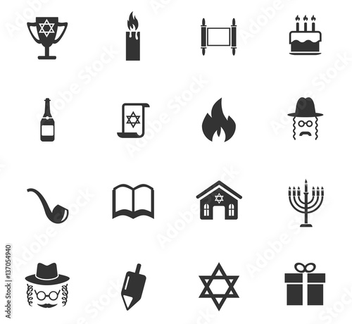 hannukah icon set