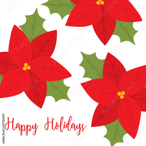 poinsettia greeting card design