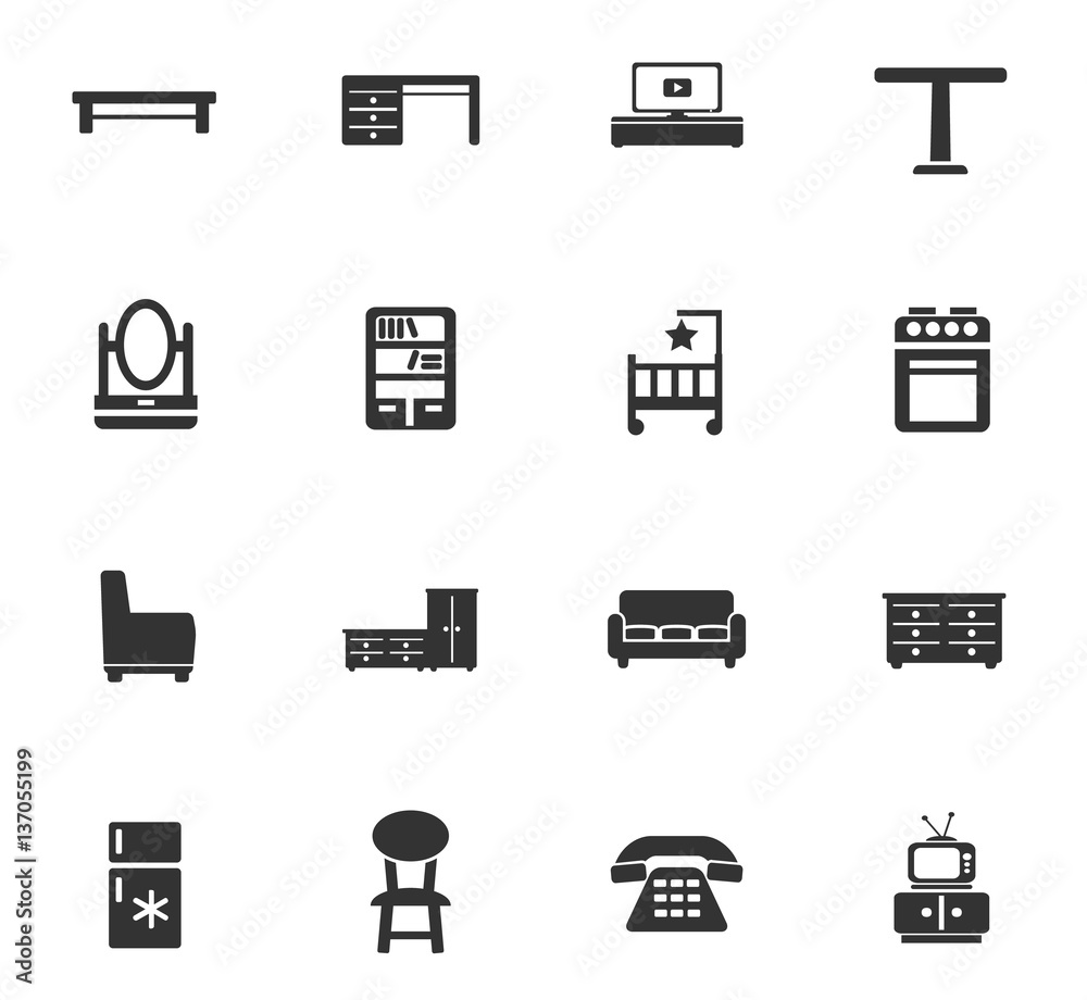 furniture icon set furniture icon set