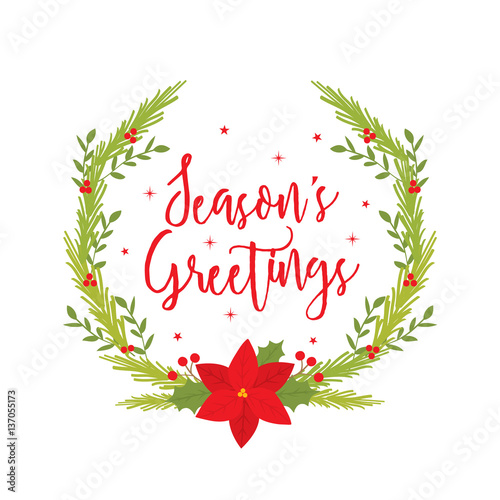 season's greetings garland