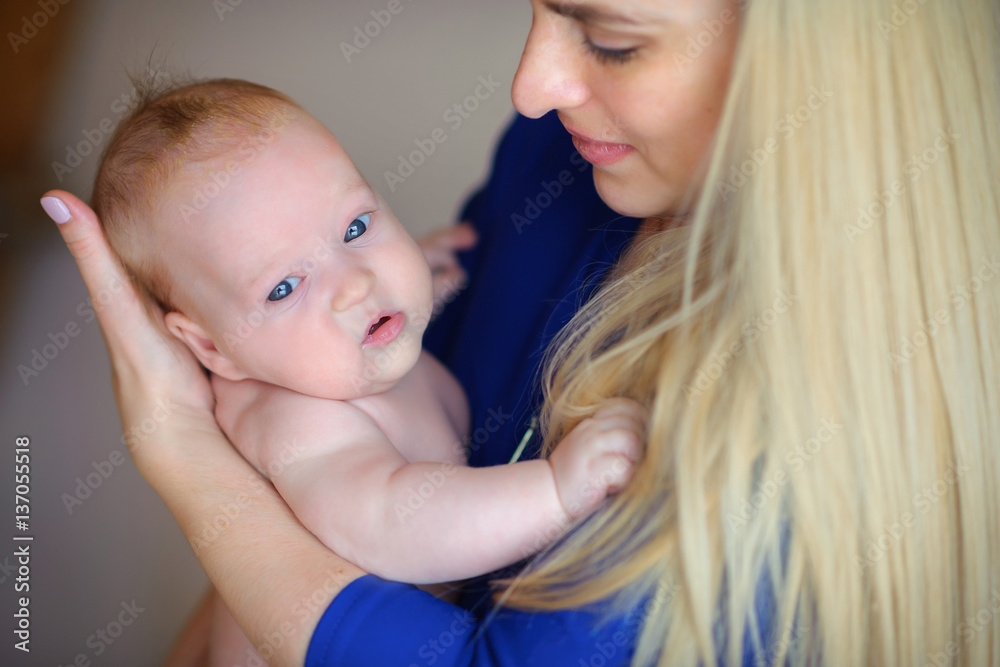 happy mother with the newborn on hands happy mother with the newborn on hands